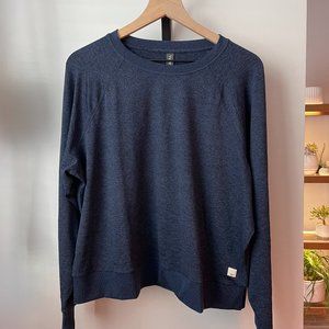 Vuori Long Sleeve Halo Crew - Women's Large Navy Heather